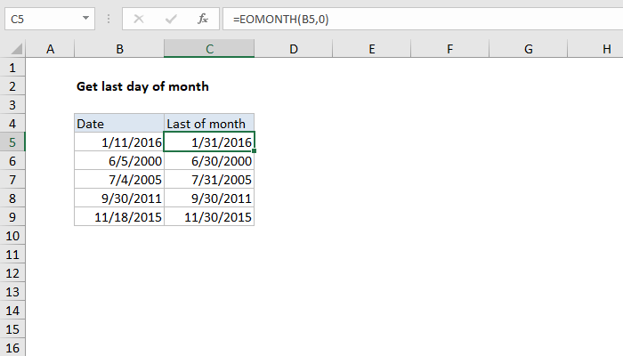 How To Find Last Date In Excel